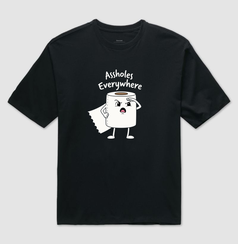 Assh*les Everywhere - Papel Higiênico Super-Herói - Camiseta Oversized
