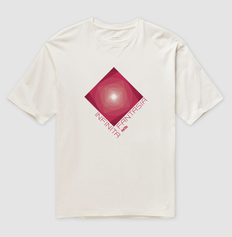 T-SHIRT OVERSIZED "INFINITA FANTASIA" / MAGENTA ESTAMPA GRANDE