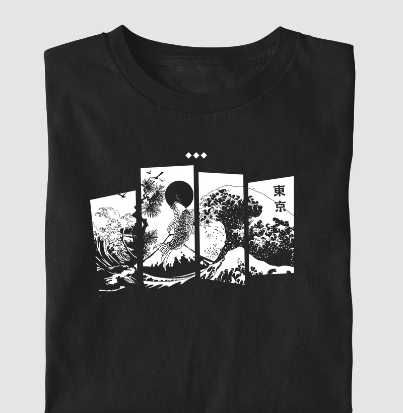 Camiseta Kanagawa Koi