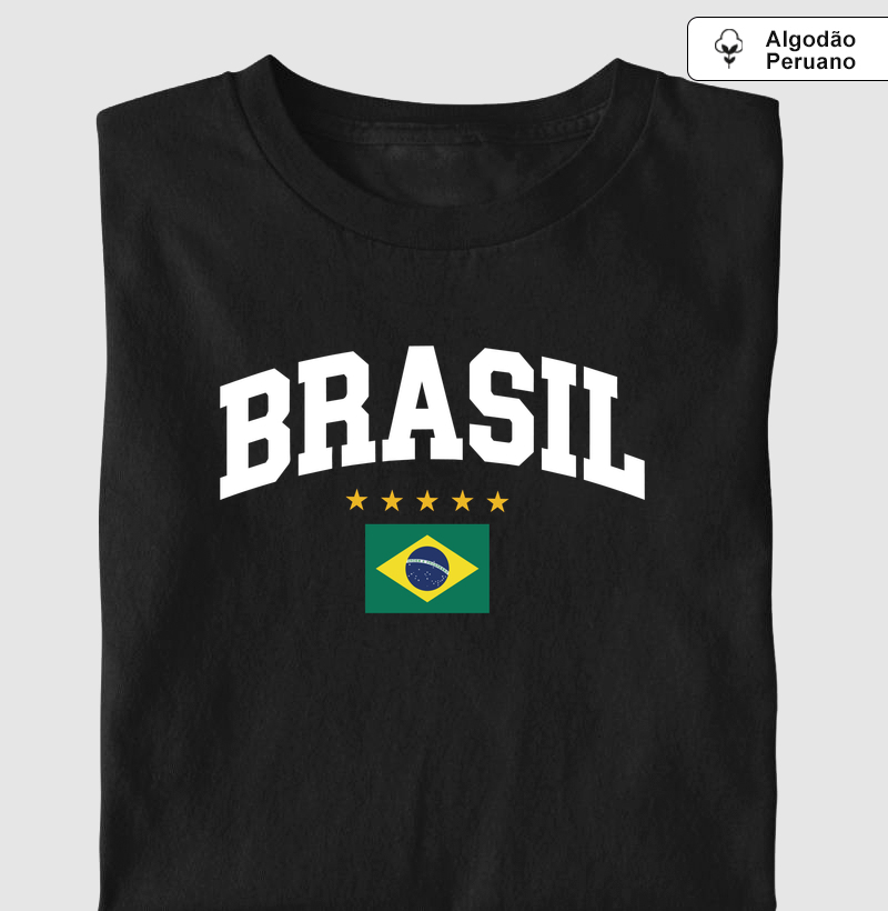 Camisa do Brasil - BRASIL BIG BRANCO | Algodão Peruano