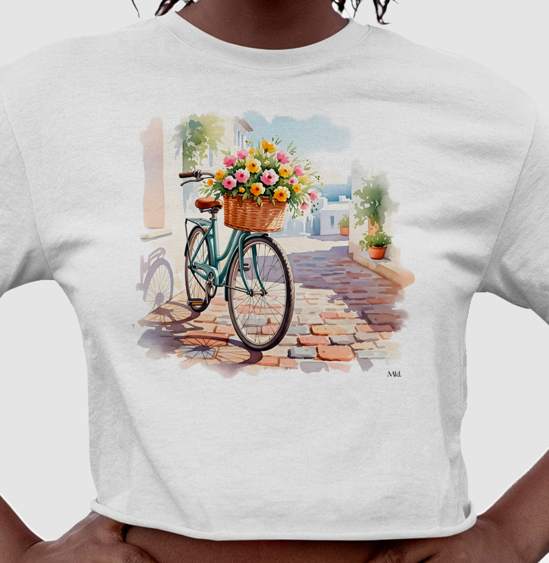 Cropped Algodão Premium - Caminhos Floridos 