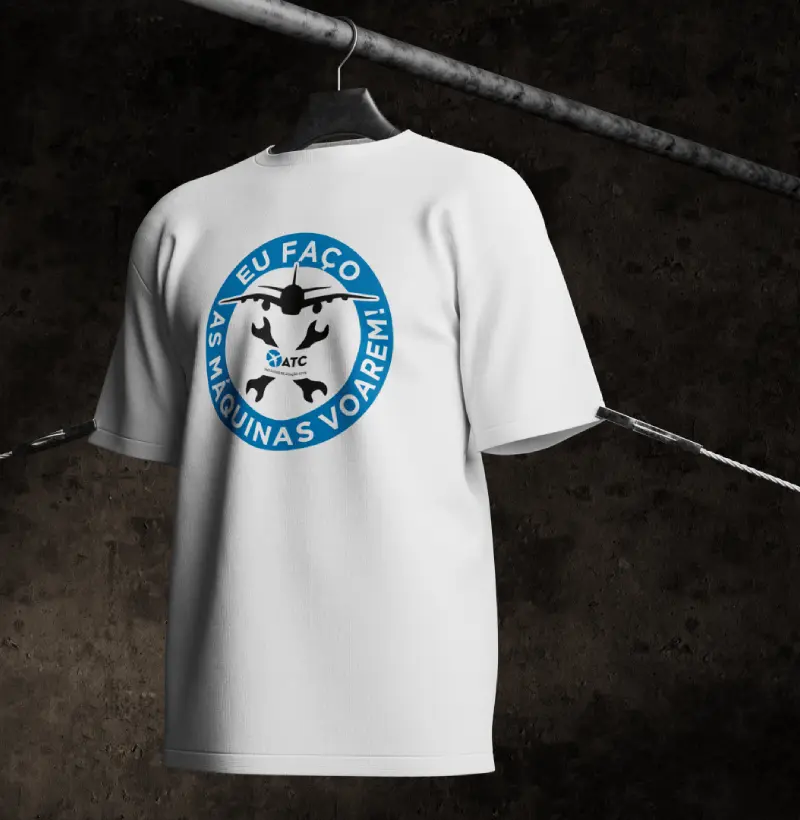 Camiseta "Eu faço as máquinas voarem!" - Linha Mecânico ATC