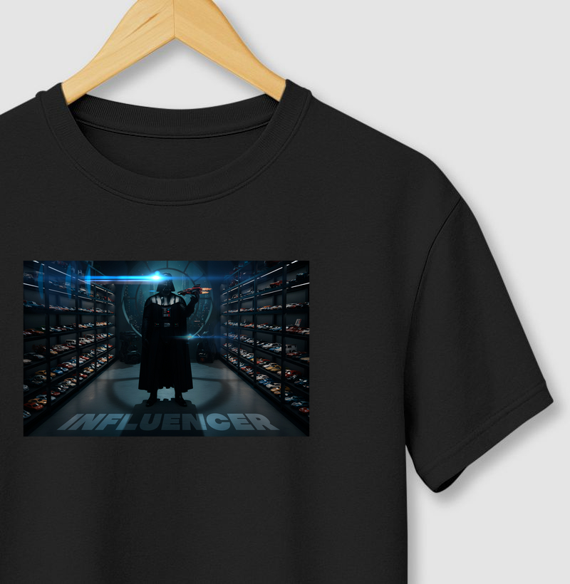Camiseta influencer Dark Side Collector – edição lendária e limitada