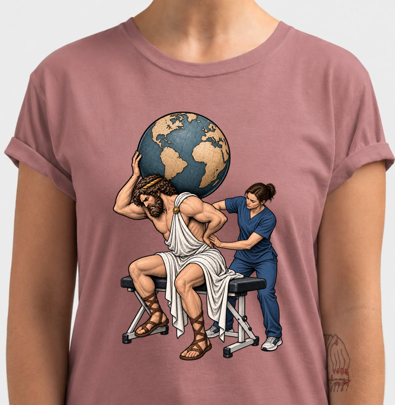 Atlas na Fisioterapia - Versão Fisio Feminina - Camiseta