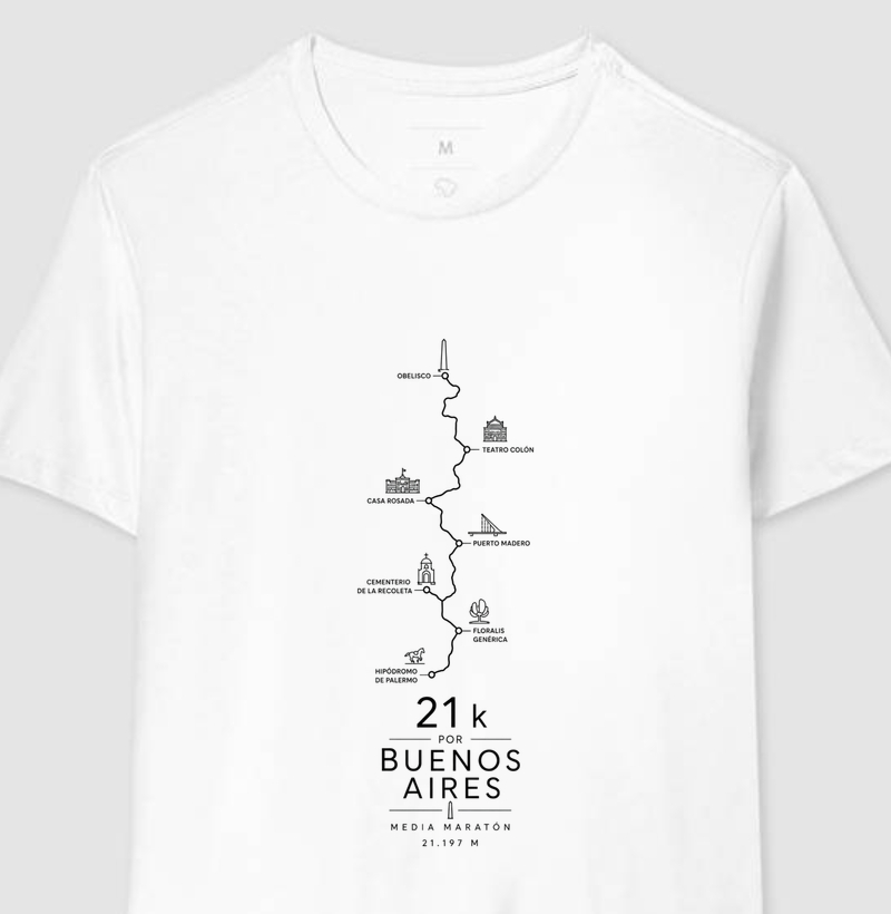 Camiseta Meia Maratona - 21K Por Buenos Aires