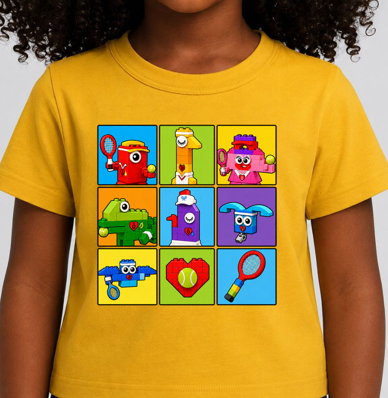 Play tennis com os Bichos - Camiseta Infantil