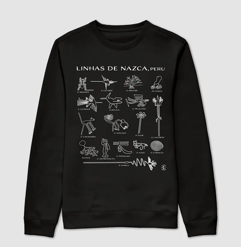 Suéter Moletom Linhas de Nazca (com nomes)
