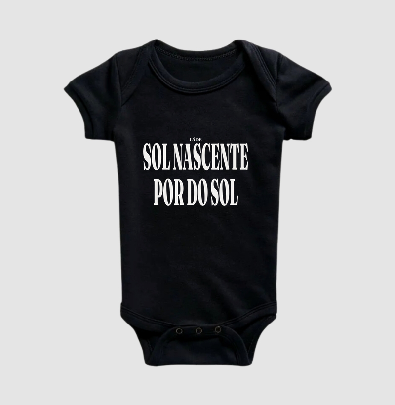 Sol Nascente/Pôr do Sol | Tipografia DF - Body Infantil
