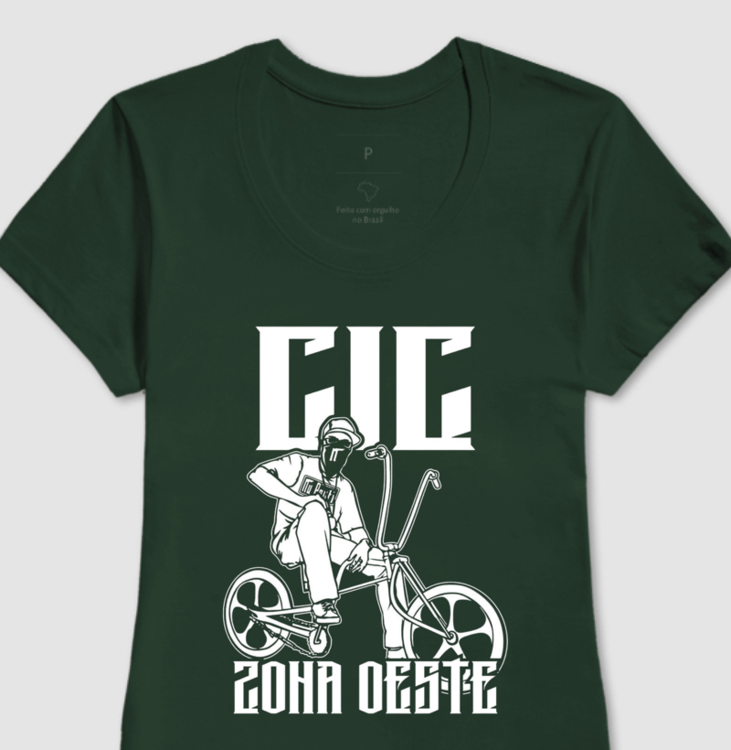 Camiseta feminina Cic zona oeste 