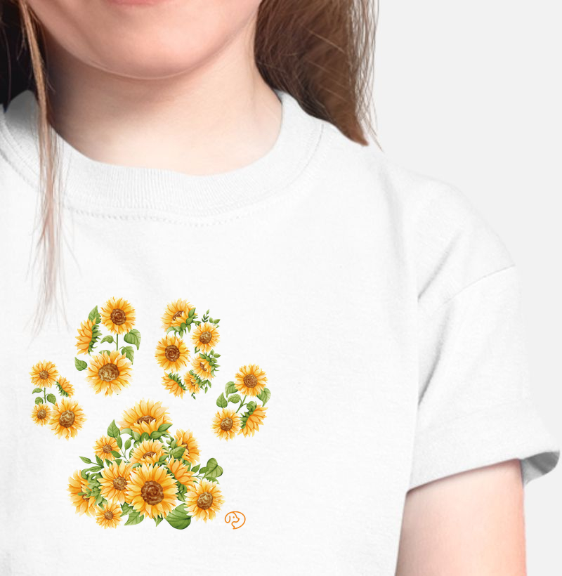 Pata Girassol - Camiseta Infantil