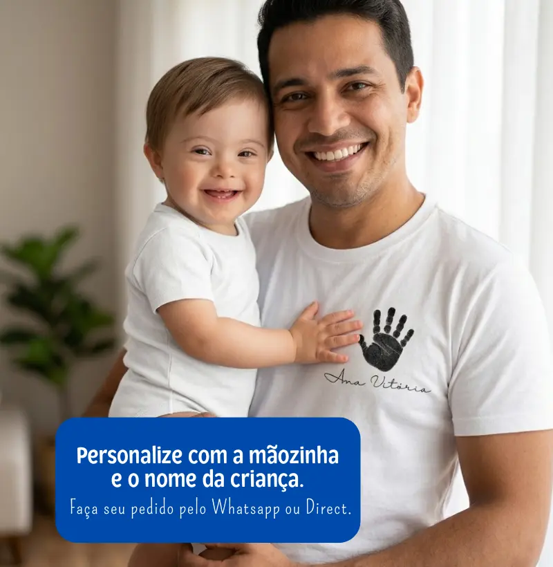 Mãozinha e nome personalizados