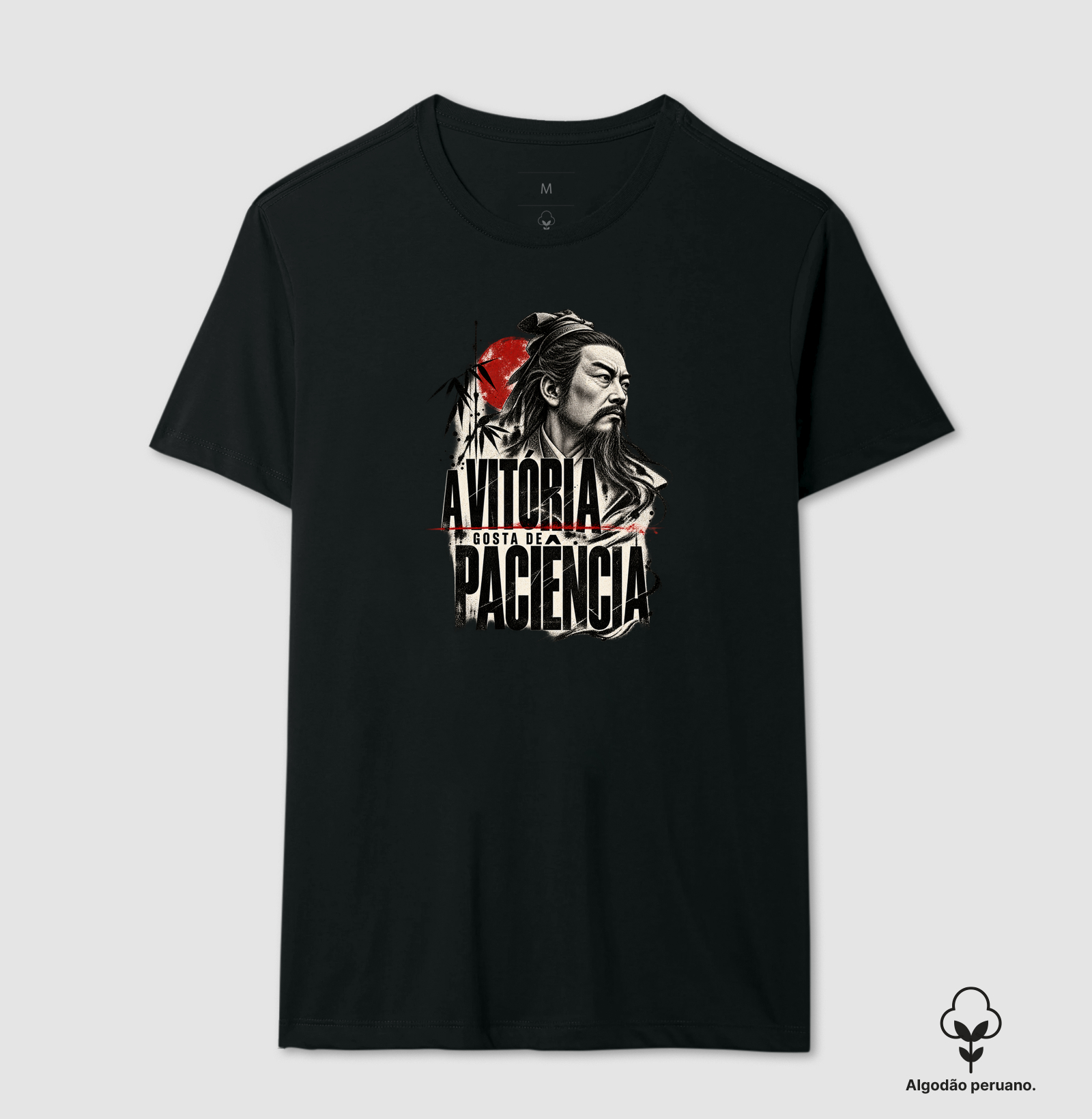 Sun Tzu - A Vitória Gosta de Paciência - Camiseta Algodão Peruano