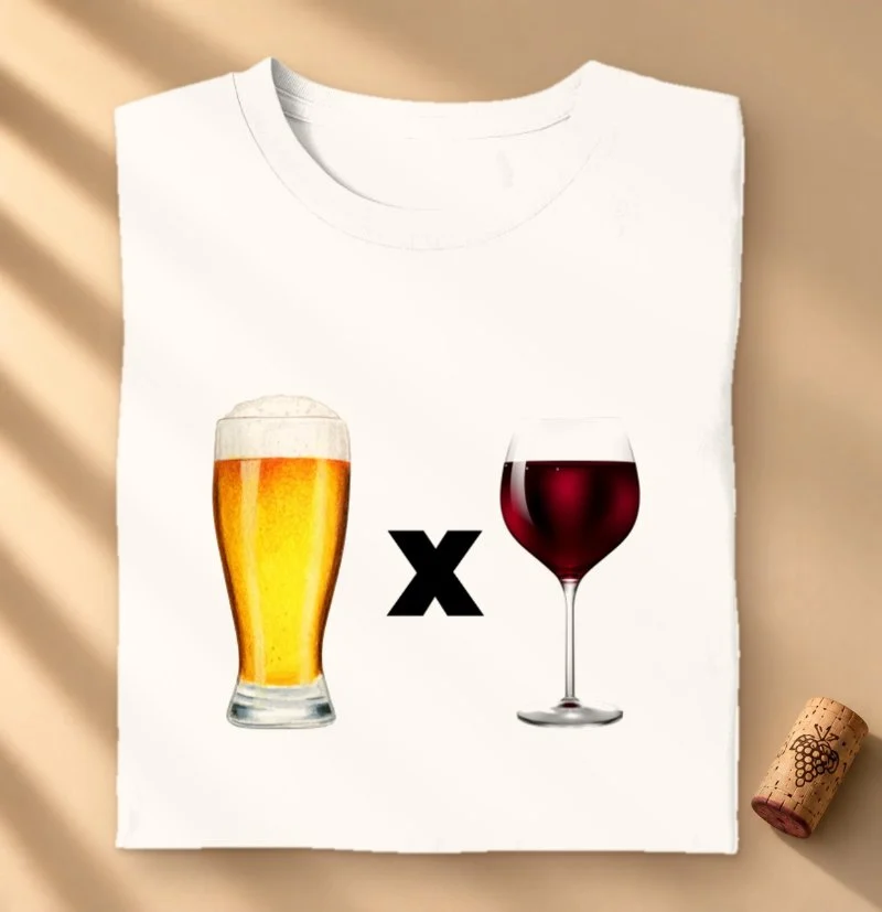 Camiseta Cerveja x Vinho