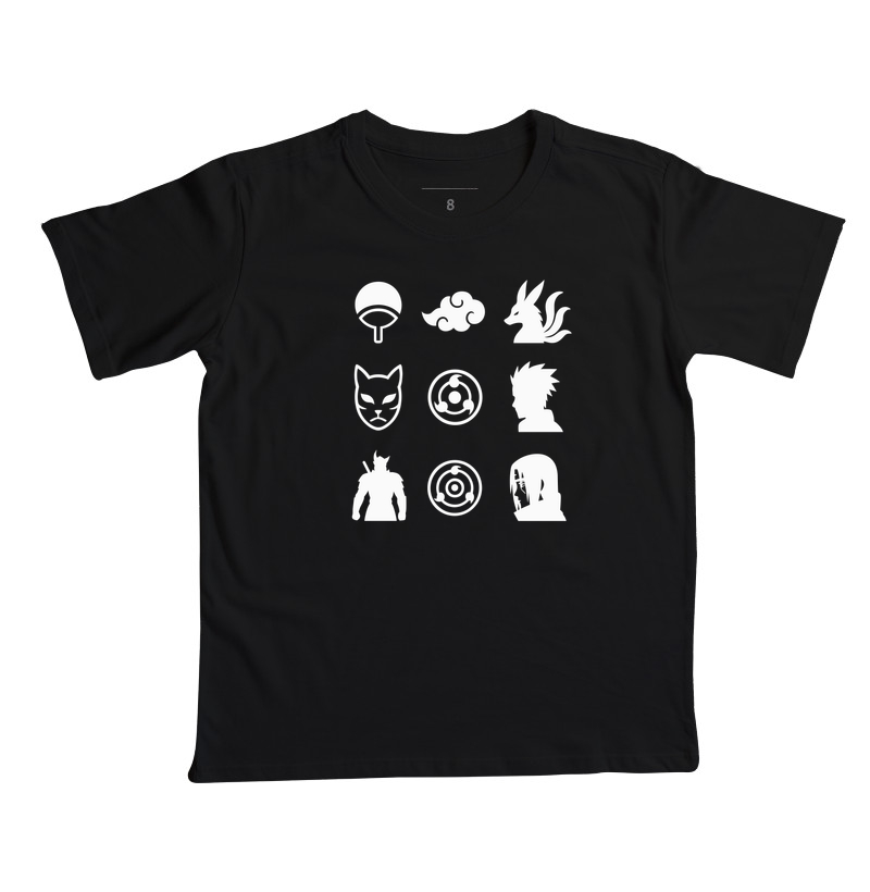 Símbolos Naruto - Camiseta Infantil