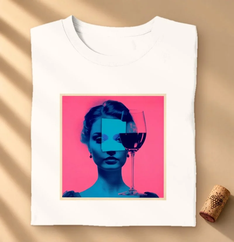 Camiseta Perspectiva em Vinho