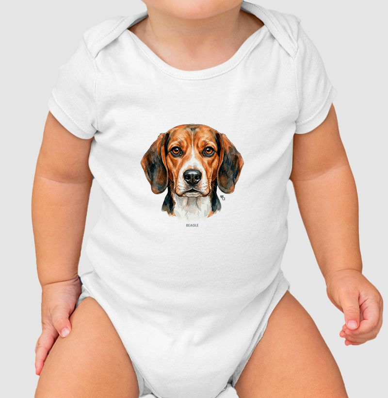 Cães - Beagle - Body Infantil - Body Infantil