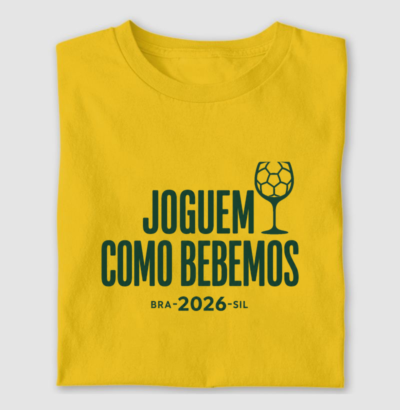 Camiseta Joguem como Bebemos - Taça Edition