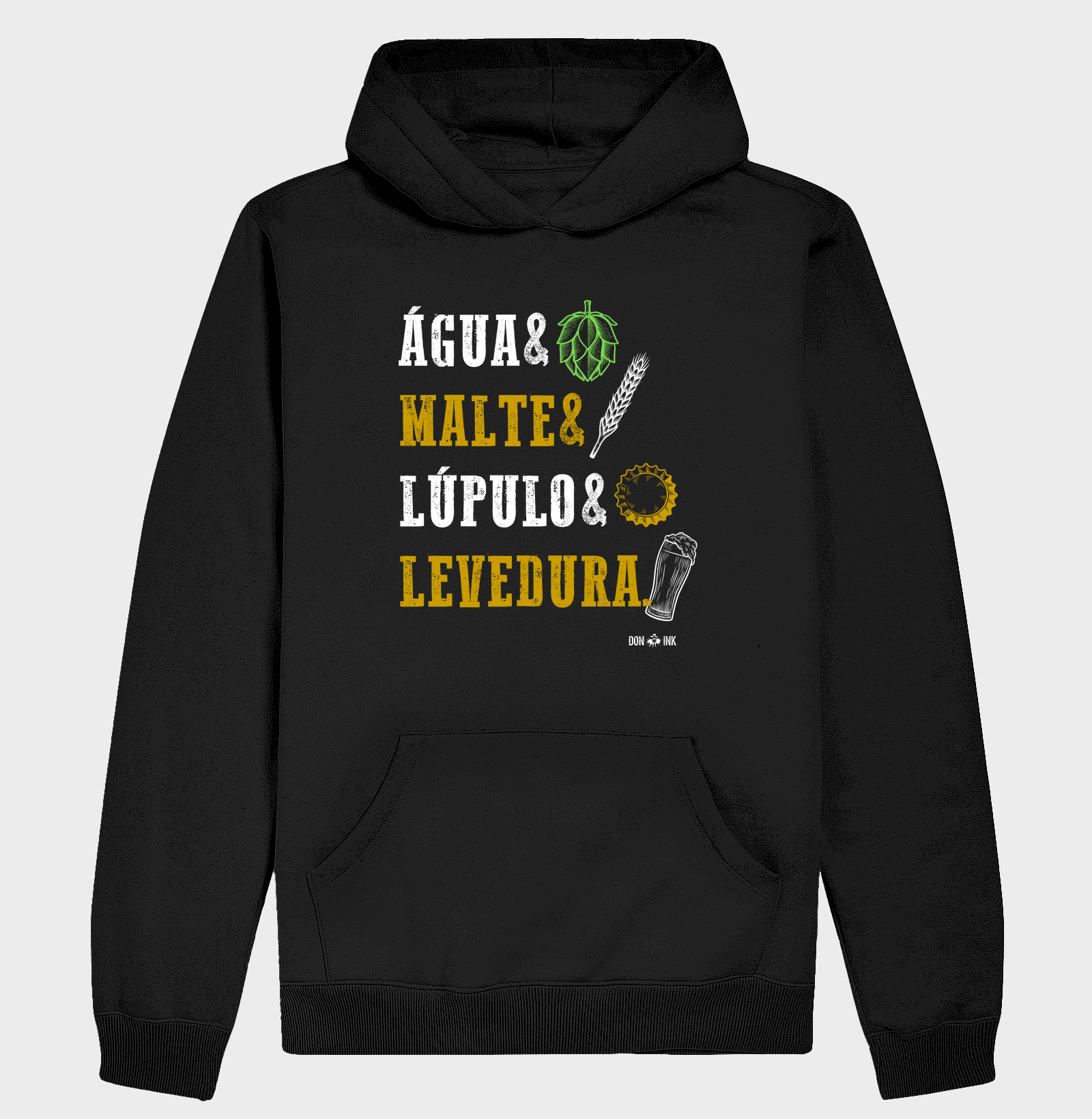 Água, Malte, Lúpulo e Levedura