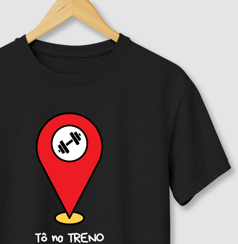 Camiseta Tô no TRENO – Me Localiza Aí | Camiseta Fitness Streetwear TRN