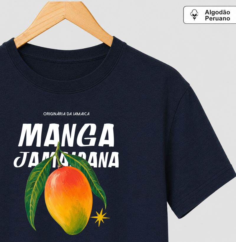 Camiseta Manga Jamaicana. Coleção Reggae.  Masculino e feminino. Algodão Peruano.