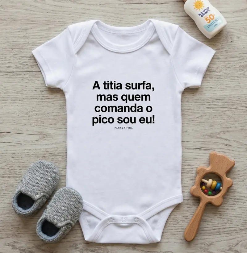 A titia surfa, mas quem comanda o pico sou eu!