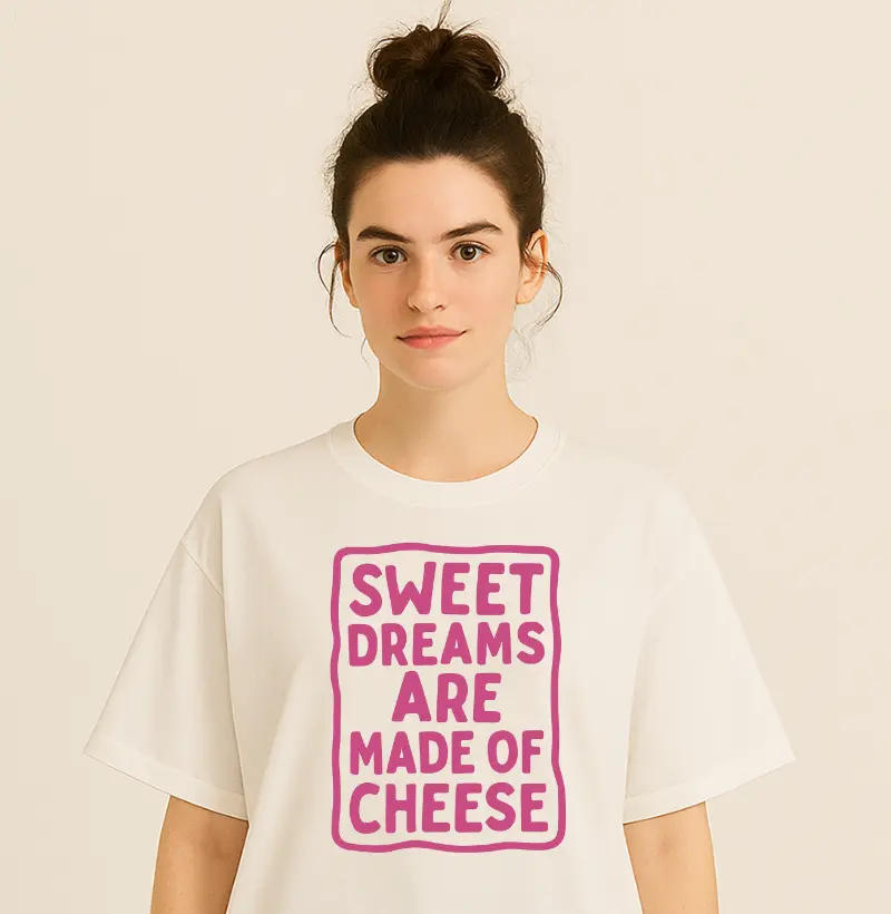 Camiseta Oversized Sweet Dreams Rosa