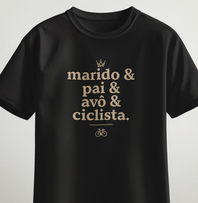 Marido pai avô ciclista