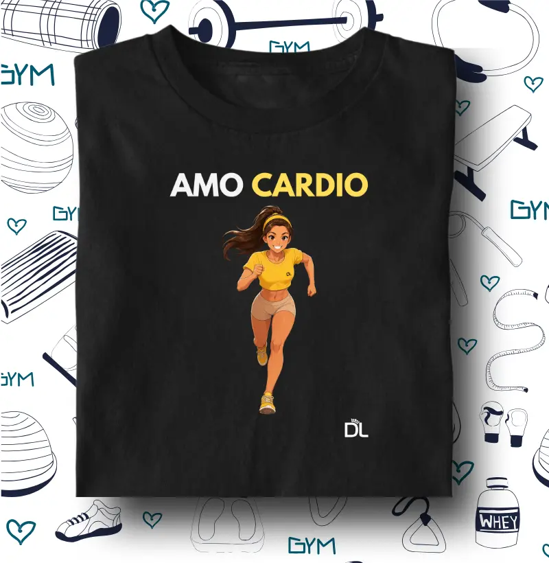 Amo Cardio - Camiseta Algodão Peruano