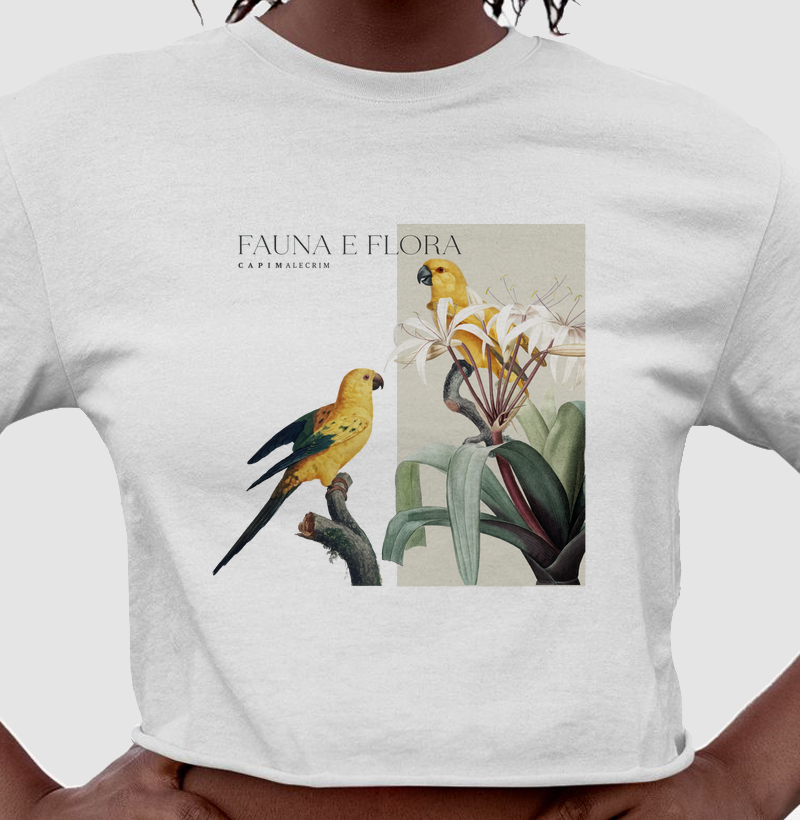 T-shirt Cropped Fauna e Flora