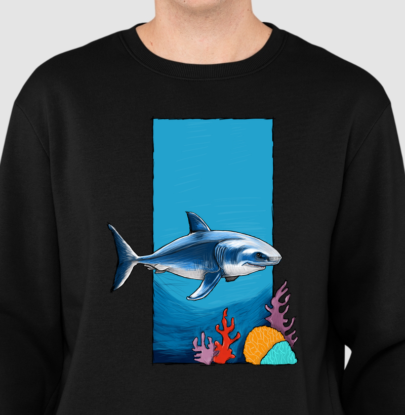 Suéter Moletom Tubarão