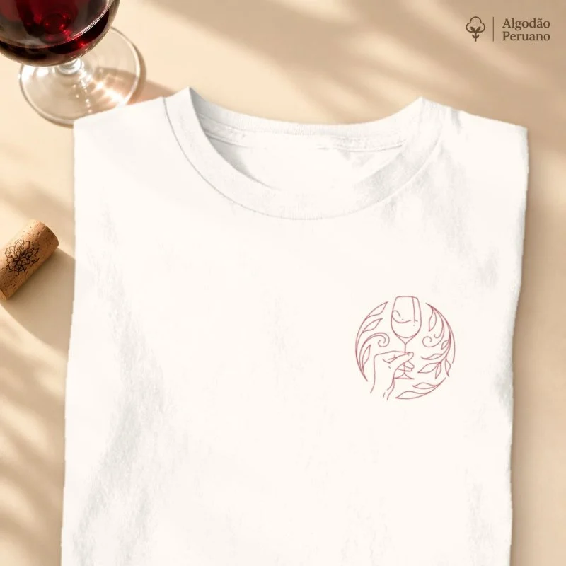 Camiseta Sublime Vinho - Bolso - Camiseta Algodão Peruano