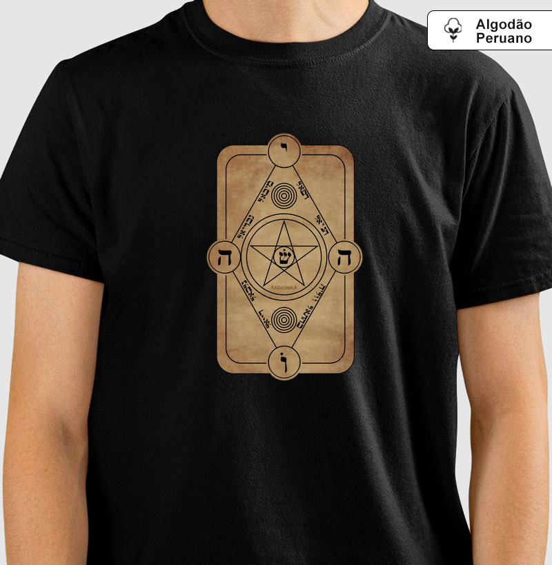 Camiseta Premium Escudo Mágico – Proteção Energética – Algodão Peruano Unissex