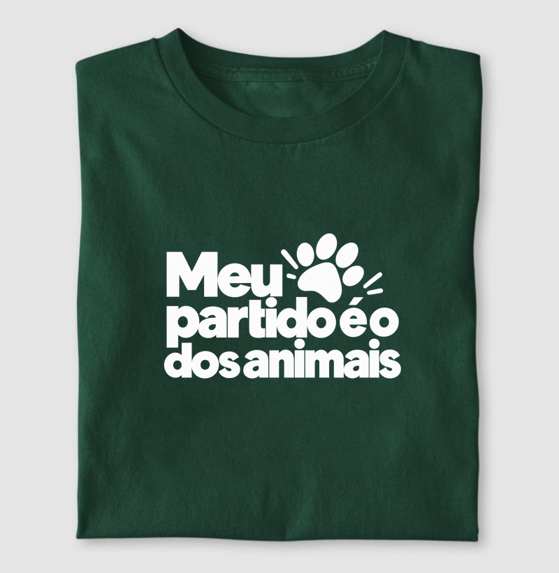 Meu Partido É o dos Animais - Camiseta