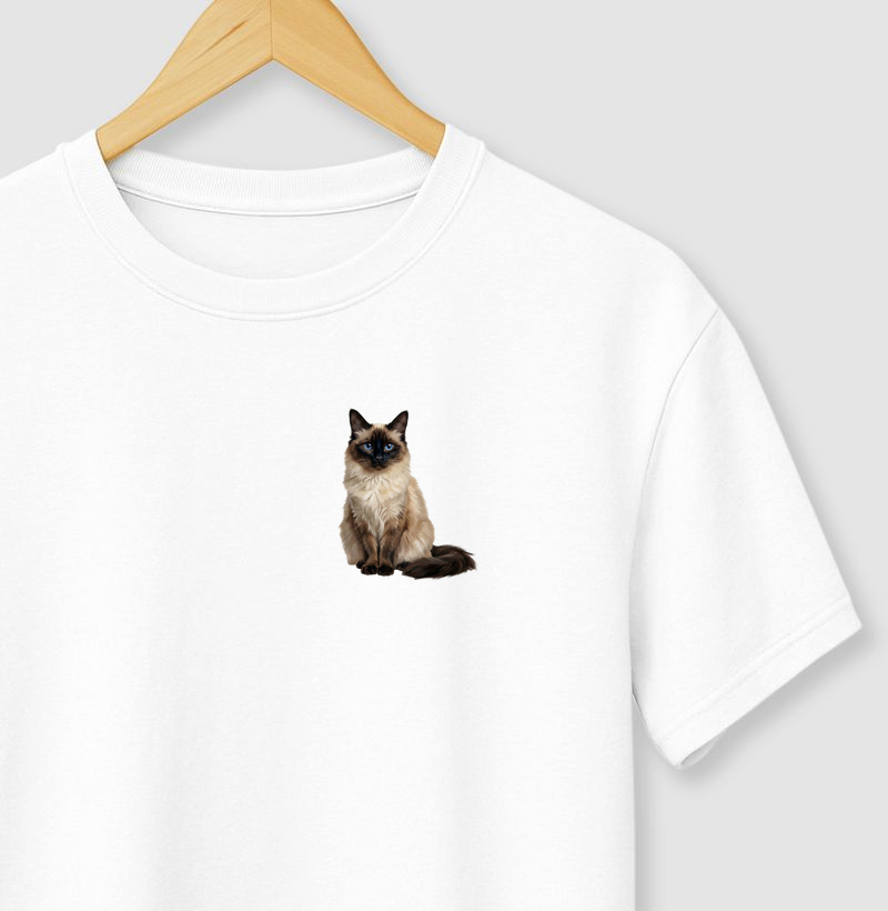 Gato Balinês Minimalista