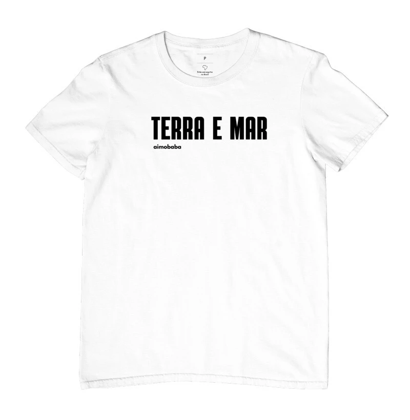   Camiseta Aimobaba Terra e Mar branca