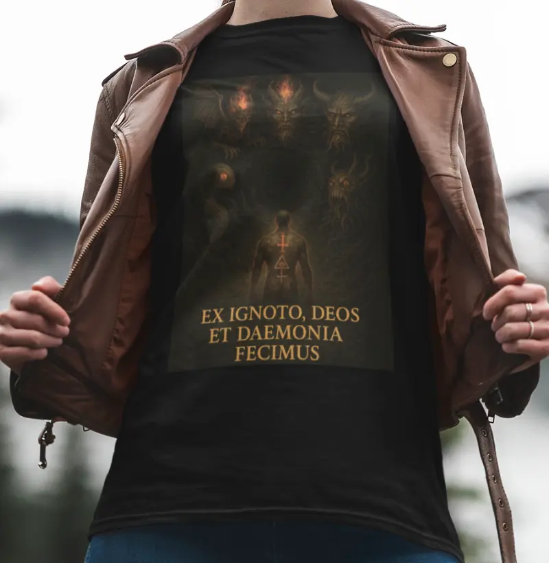 "Ex ignoto, deos et daemonia fecimus." (Do desconhecido, criamos deuses e demônios.)