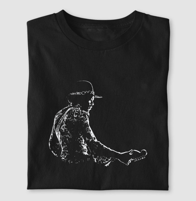 Left Handed Guitar God Silhouette