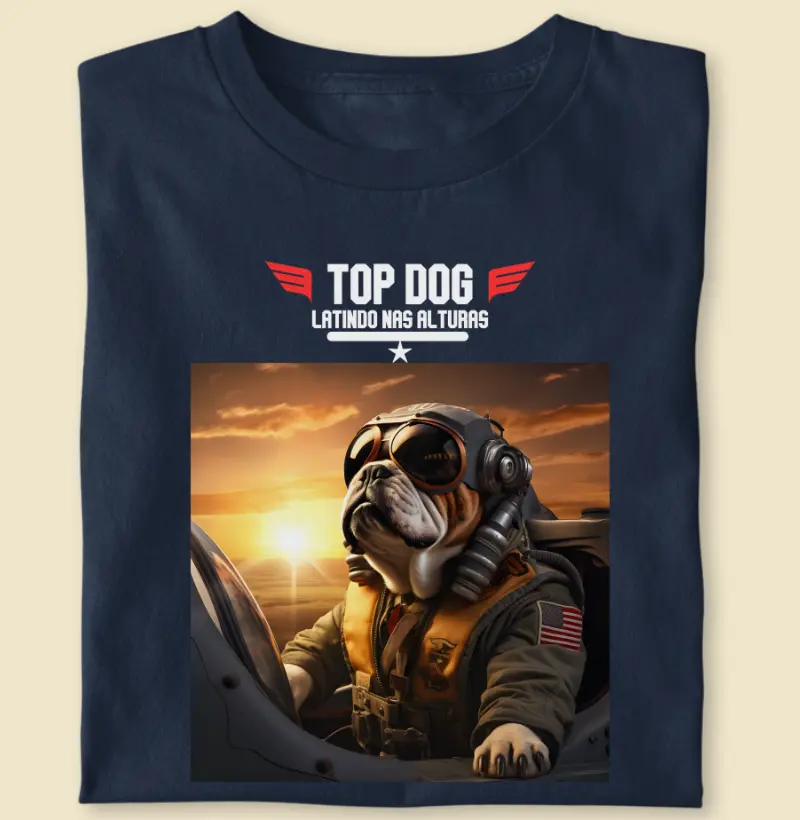Camiseta Bulldog Ingles "Top Dog"