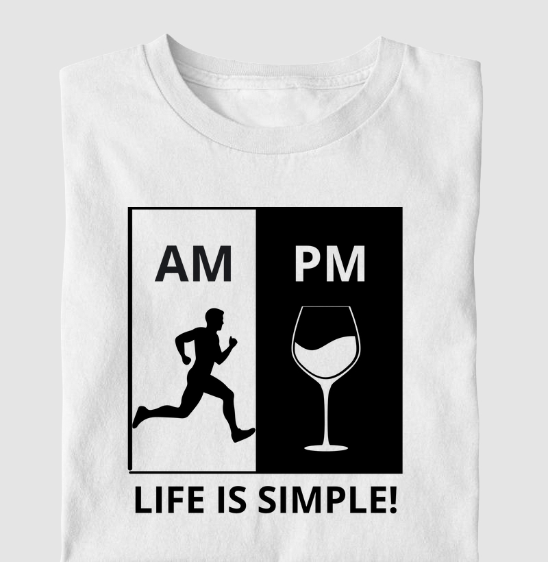 Life is Simple - Run & Wine - Man 