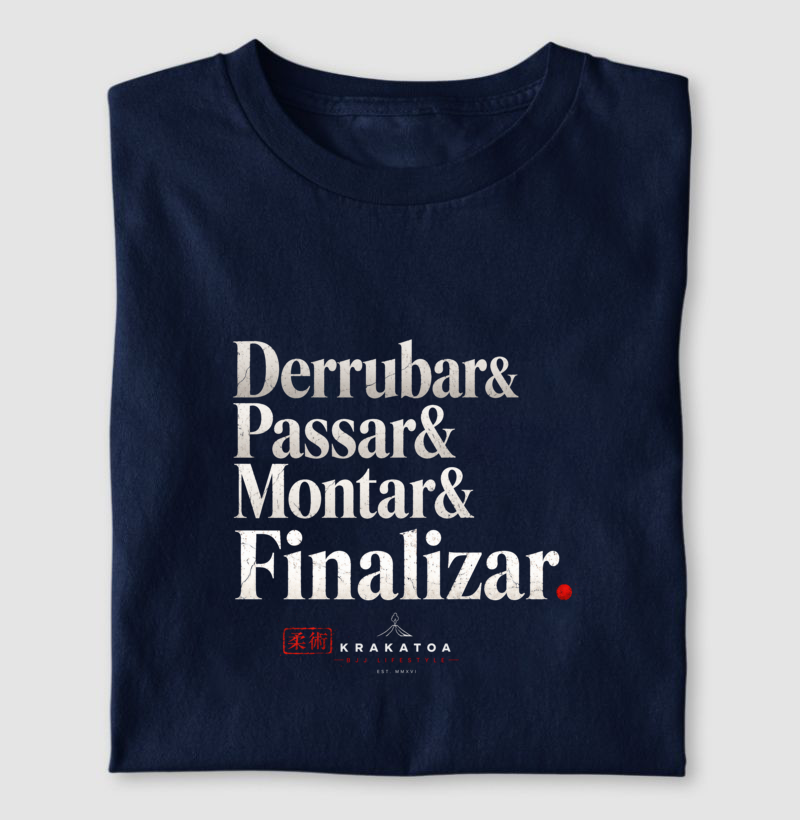 Derrubar, passar, montar e finalizar