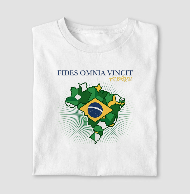 Camiseta Brasil Fides Omnia Vincit