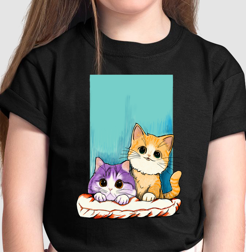 Camiseta Infantil Gatinhos
