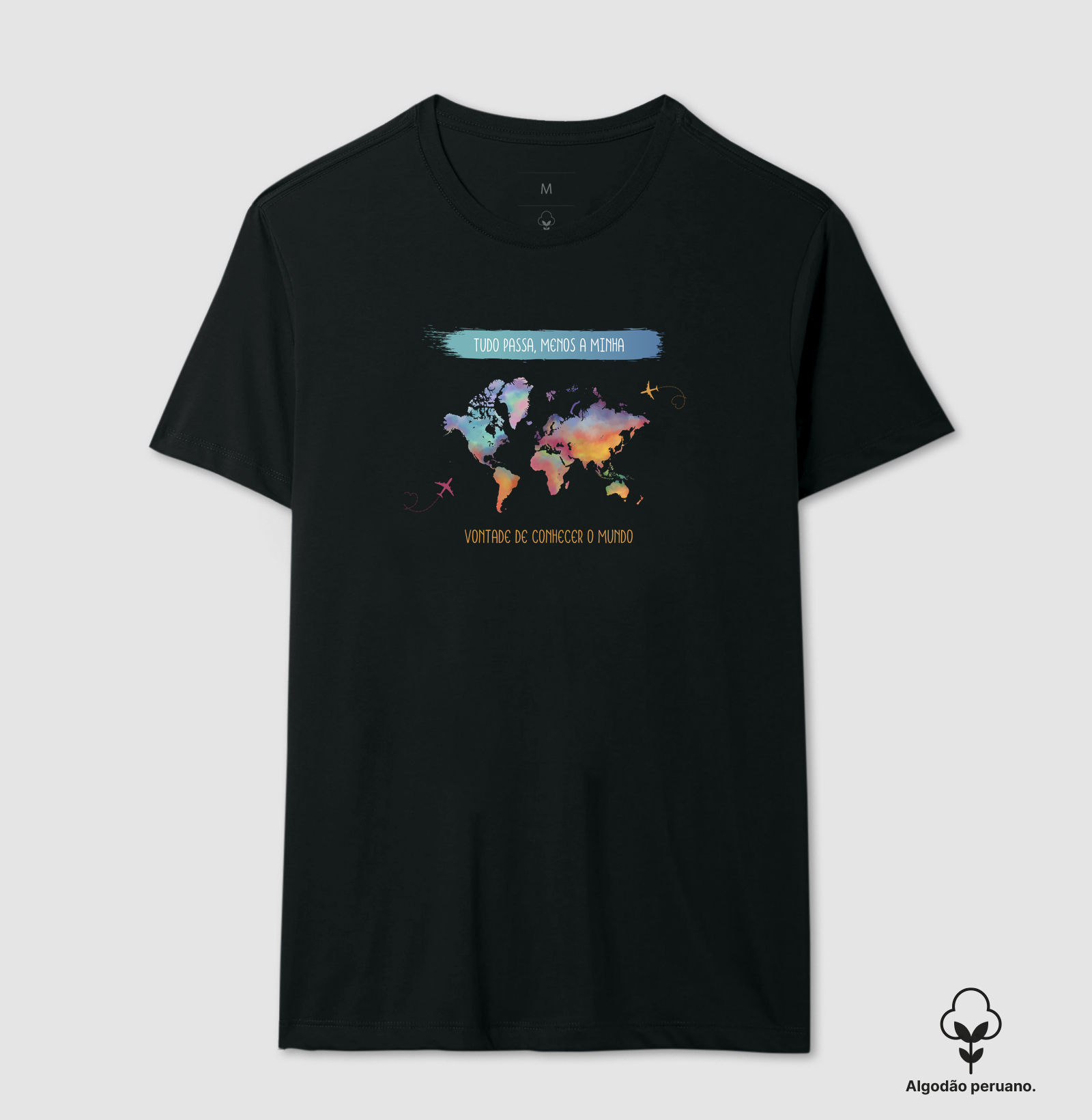 camiseta mapa mundo