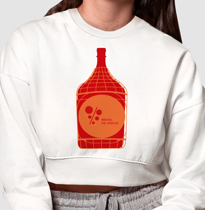 Moletom Cropped Garrafão de Vinho - BV