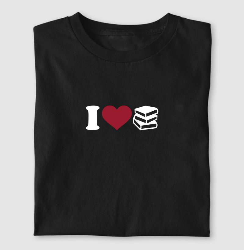 CAMISETA I LOVE BOOKS
