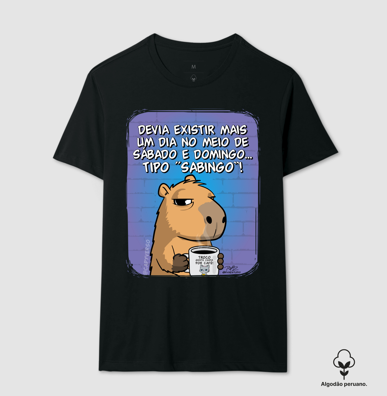 Camiseta Capivara Sabingo - Camiseta Algodão Peruano