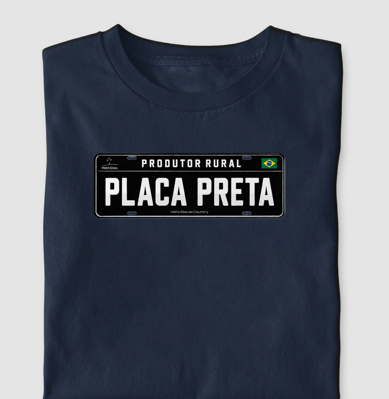 Placa Preta (Produtor Rural) - Camiseta