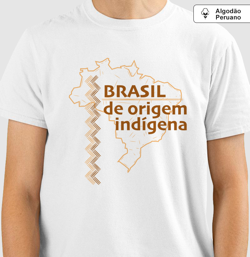 T-shirt Indígena - “Brasil de Origem Indígena”