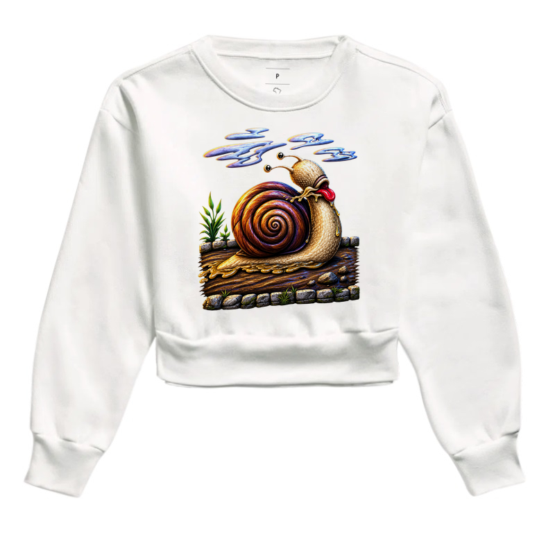 Cropped Moletom Caracol 3D