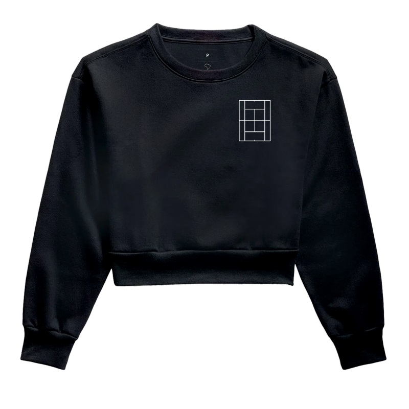 Cropped Moletom - Tenis quadra minimalista